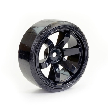 FASTRAX 1/10 STREET/DRIFT TYRE 6-SPOKE WHEEL (6MM OFFSET)