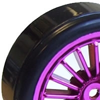 Fastrax 1/10th Street Wheel/ Drift Tyres 20-Spoke Purple