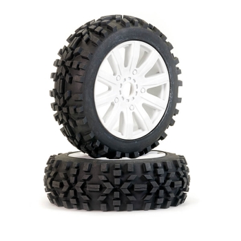 FASTRAX 1:8 GRATOR MOUNTED ON 6-SPOKE WHITE (PR)