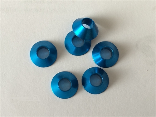 Fastrax M3 Tapered Washer Blue (6)