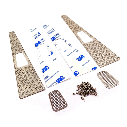 FASTRAX TRX-4 STAMPED STEEL FRONT FENDER PLATE & VENTS (4PC)
