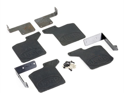 FASTRAX TRX-4 RUBBER MUDFLAPS & ALLOY MOUNTS FOR JEEP
