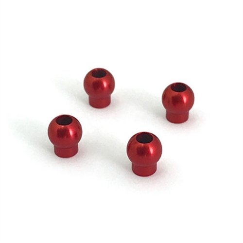 GMADE ALUMINIUM SHOCK UPPER BALL 6.8x7.6MM RED (4)