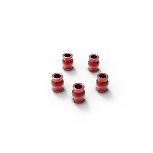 GMADE ALUMINUM ROD END BALL 5.8X7.3MM (RED) (5)