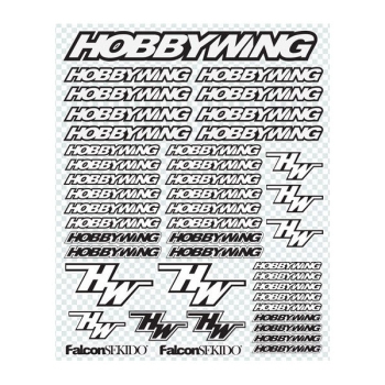 HOBBYWING BLACKWHITE DECAL SHEET