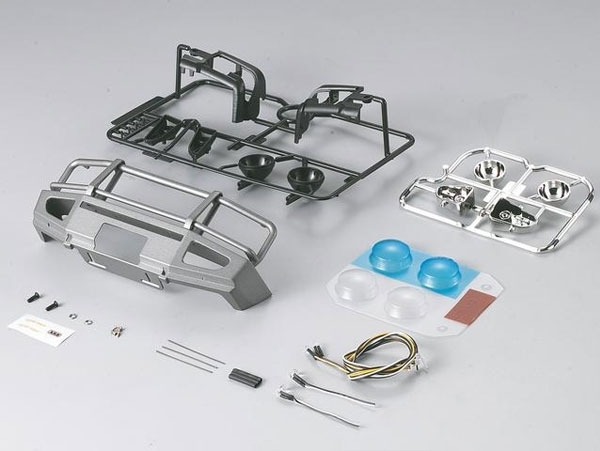 KILLERBODY 1/10TH ALLOY BUMPER W/LED UPGRADE SETS SILVER/GREY