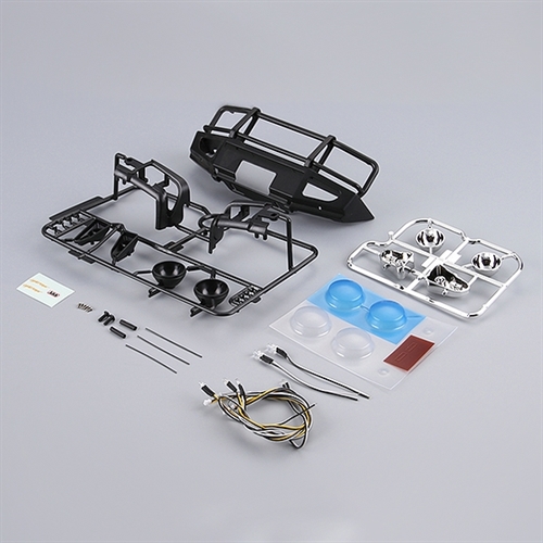KILLERBODY 1/10 ALLOY BUMPER W/LEDS UPGRADE SETSMATT-BLACK