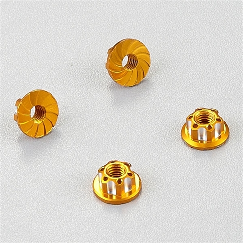 KILLERBODY ALUMINIUM WHEELS NUTS GOLD 4MM 4PC