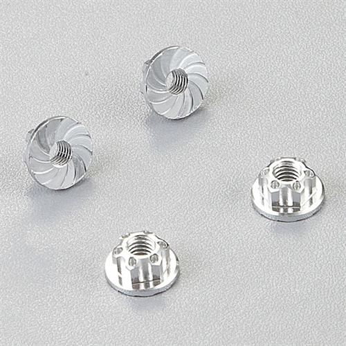 KILLERBODY ALUMINIUM WHEELS NUTS SILVER 4MM 4PC