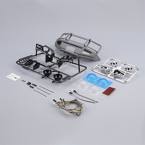 KILLERBODY 1/10 ALLOY BUMPER W/LEDS UPGRADE SETSSILVER-GREY