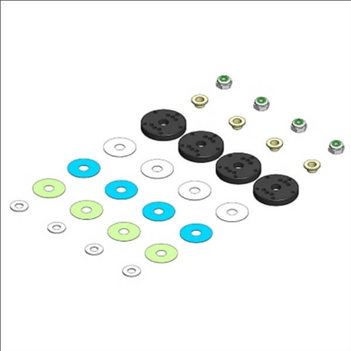 MIP BYPASS1 PISTONS, 5-HOLE SET, 16MM, HOT BODIES 1/8TH