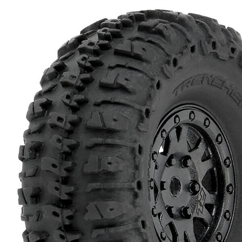 PROLINE TRENCHER 1.0" TYRES ON MINI IMPULSE BLK WHEELS SCX24
