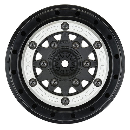 PROLINE RAID 2.2/3.0" SILVER/ BLK BEADLOC 6x30 HEX SC WHEELS