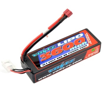 VOLTZ 3600mah HARD CASE 3S 111V 40C HARDCASE LIPO STICK PACK LOW PRO 2S Size