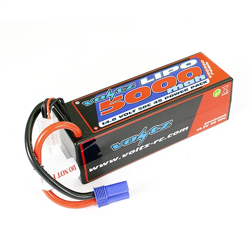 VOLTZ 5000mah HARD CASE 148V 50C LIPO STICK PACK EC5