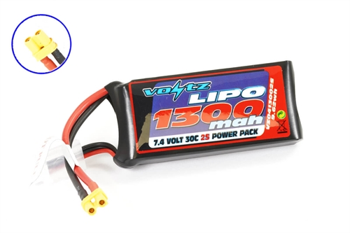 VOLTZ 1300mah 74V 30C LIPO BATTERY wXT30