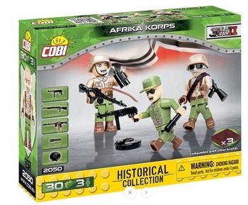 WW2 German Afrika Korps 3 Troops - 2050