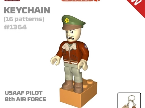 USAAF Bomber Pilot Figure Keyring