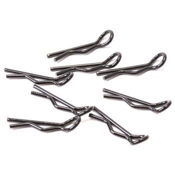 Small Body Clips 1/10 Gloss Black (Pack of 8)