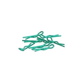 Small Body Clips 1/10 Metallic Green (Pack of 8)