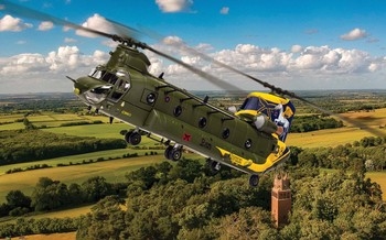 Corgi 1:72 Diecast Boeing Chinook HC.4 ZH777, RAF No.28 Squadron, 100 Years Anniversary Scheme - AA34216