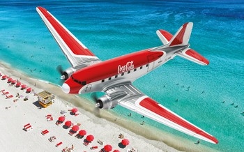 Corgi 1:144 Diecast Coca-Cola Douglas DC-3 Dakota - CC30016