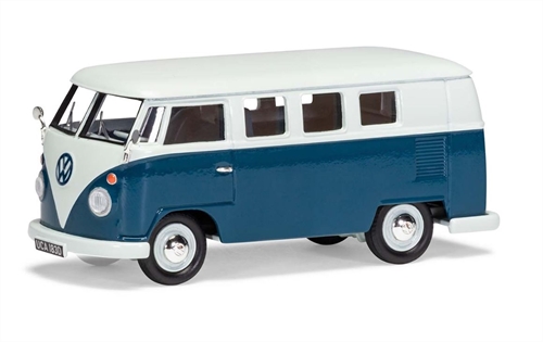 Corgi 143 Diecast Volkswagen Campervan Type 2 Cumulus White amp Sea Blue - VA08102