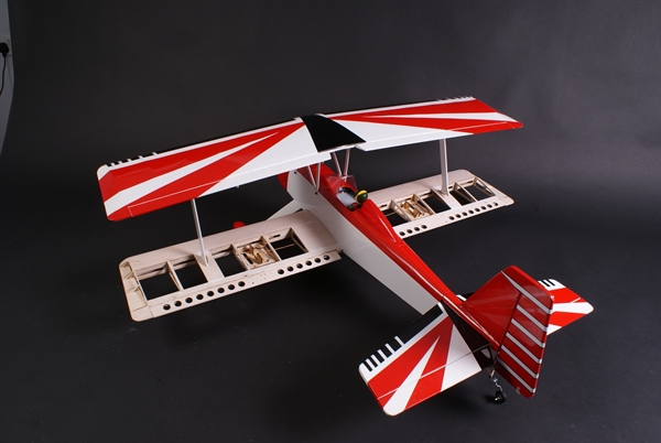 Max-Thrust Pro-Built Balsa Double Trouble Bi-Plane (Uncovered) - I/C or Electric