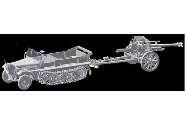Sd.KFz. 10 +10.5cm KE FG 18/40 - 1/35 Plastic Model Kit