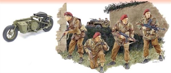 British WWII 2nd SAS Regiment with Welbike and Drop Tube Container (France 1944) (Premium Edition)