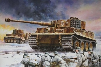Sd.Kfz.181 P.Kpfw.VI Ausf.E Tiger I Mid Production with Zimmerit (s.Pz.Abt.506 Eastern Front 1944) 1/35 Plastic Model Kit