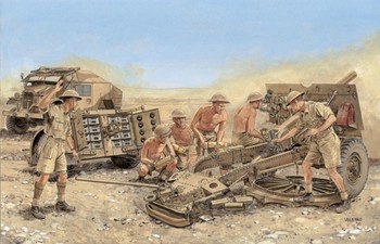 British 25-PDR Field Gun with Crew