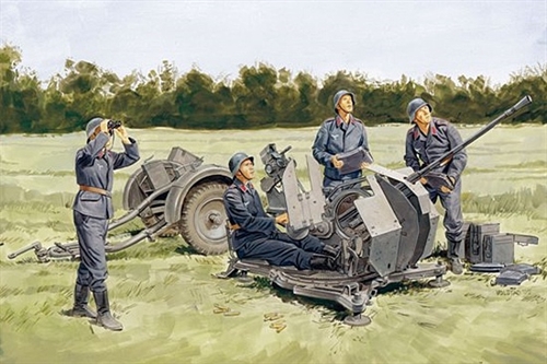 2cm FlaK 38 EarlyLate Production with SdAh51 and Crew 135 Plastic Model Kit