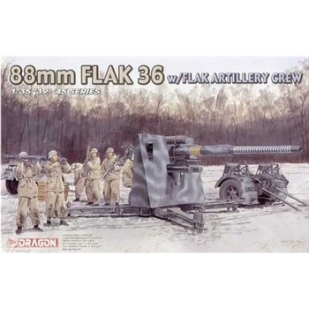 135 88MM FLAK 36 WFLAK ARTIL CREW Plastic Model Kit