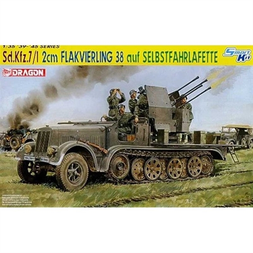 SdKfz71 2cm Flakvierling 38 auf Selbstfahrlafette 135 Plastic Model Kit