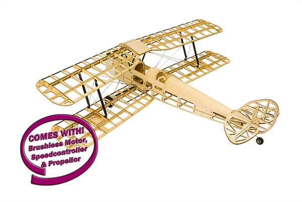 DW Hobby Tiger Moth 1.0M Balsa Kit - INC 2216 920KV Motor, 20A ESC & Prop