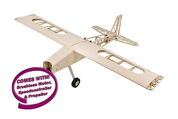 DW Hobby Eyas Trainer Laser Cut Balsa Kit - 1.2M (INC 1100KV MOTOR, 30A ESC. PROP)