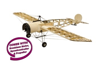 DW Hobby Fokker E3 Laser Cut Balsa Kit - 12M INC 920KV MOTOR20A ESC PROP