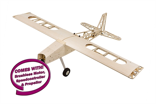 DW Hobby Eyas Trainer Laser Cut Balsa Kit - 12M INC 1100KV MOTOR 30A ESC PROP