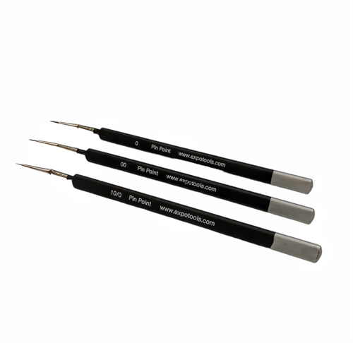 3 Piece Set Pinpoint Angled Sable Brushes