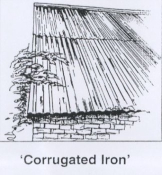 White Corrugated Iron Sheet 00 (4mm)