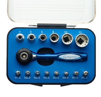 Ratchet socket and hex key set