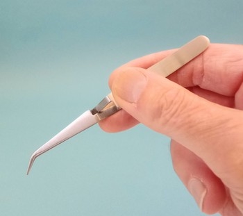 S/S Curved X-Lock Tweezer