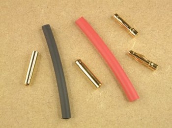 Pair 4mm Gold Connectors