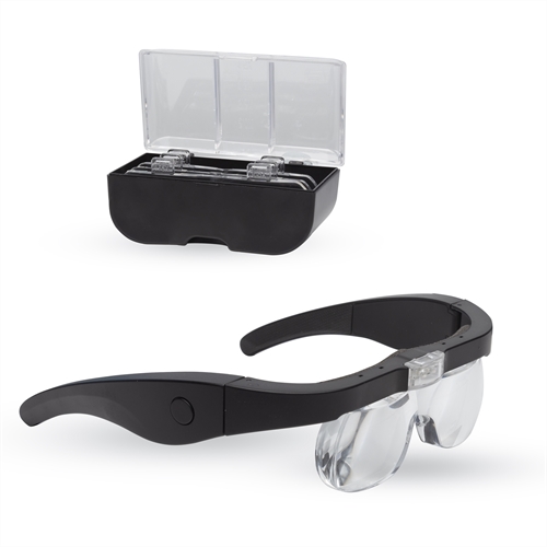 LED Magnifier Glasses with 4 Lenses