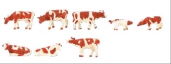 Brown and White Cows Figure Set (N)