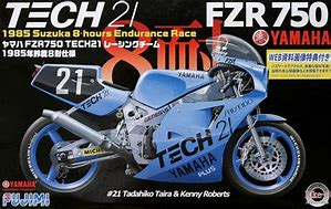 Yamaha 1/12 FZR 750 Tech 21 1985 Suzuki 8 Hour Endurance Race Plastic Model Kit