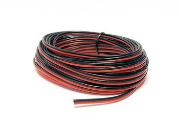 Red/Black Twinned Wire 10m