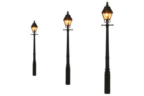 Taper Post Gas Lamp Black (3)