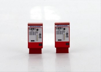Modern Train Ticket Machines 2pcs (Pre-Built)